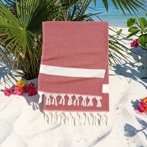 Turkish Peshtemal Beach Towel w/Fringe Edges